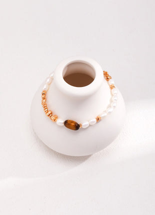 Tiger eye pearl bracelet SL0111