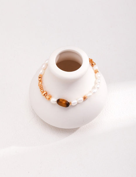 Tiger eye pearl bracelet SL0111