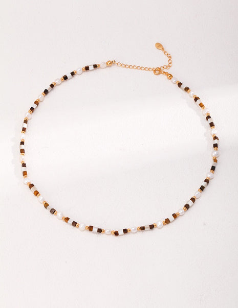 Vintage gold necklace D0442