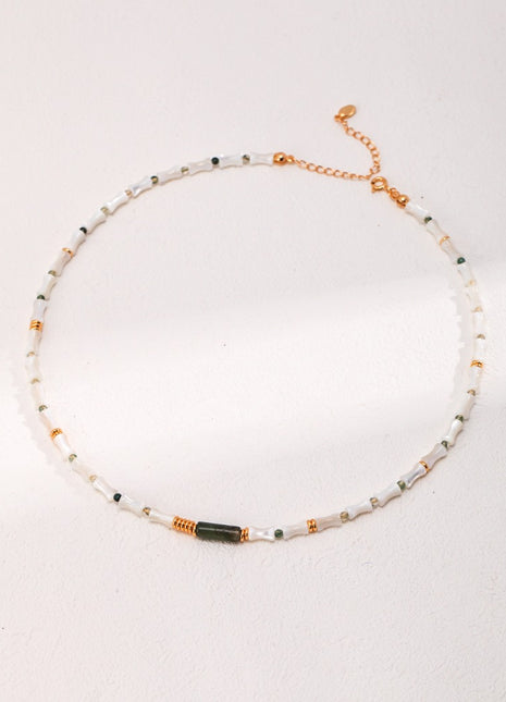Sterling silver mother-of-pearl necklace D0449