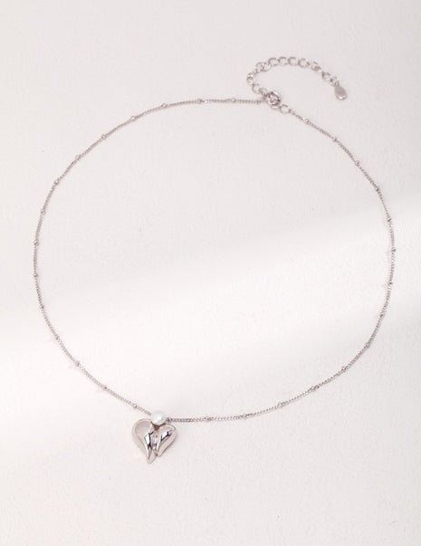 Sterling Silver Pearl Necklace D0373