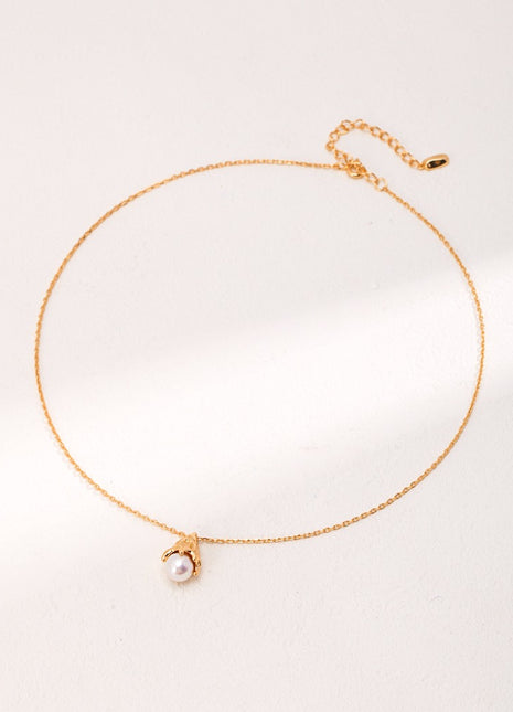 Pure silver pearl necklace d0438