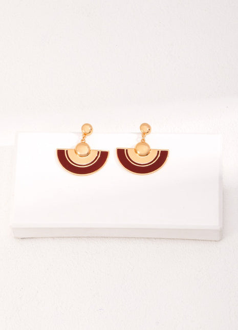 Pure silver drip glaze earrings E01071