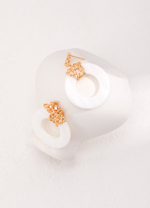 Simple sterling silver earrings E0956