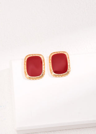 Pure silver glazed earrings E01080