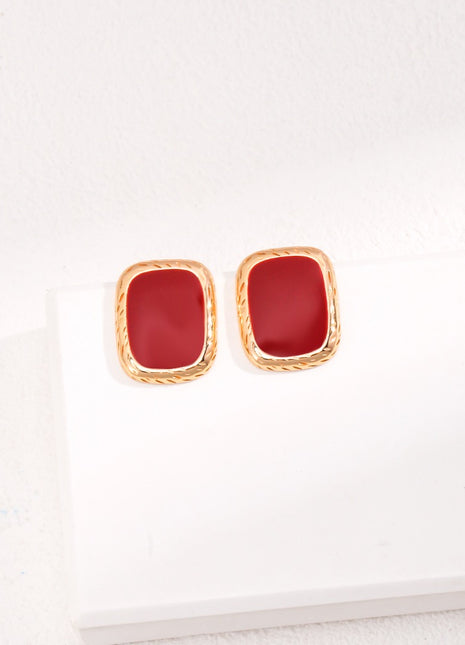 Pure silver glazed earrings E01080
