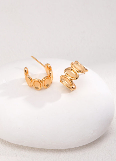 Sterling silver simple earrings E01041