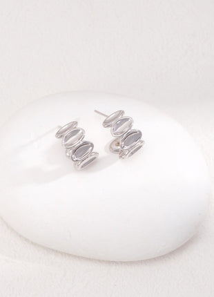 Sterling silver simple earrings E01041