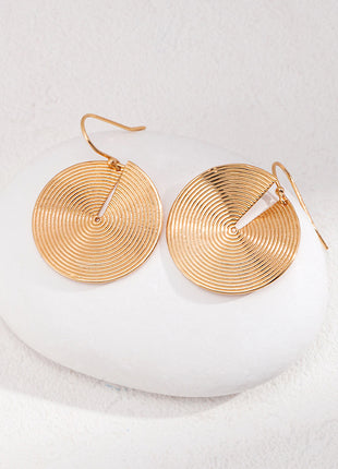 Pure silver simple earrings E01072