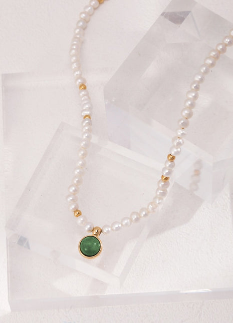 Vintage Sterling Silver Pearl Necklace D0470-2