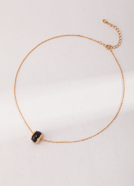 Sterling silver tiger eye necklace d0469-2