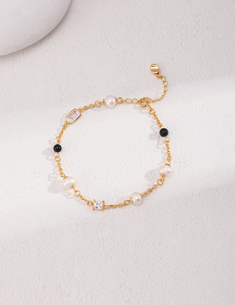 Sterling silver pearl bracelet SL0112-2