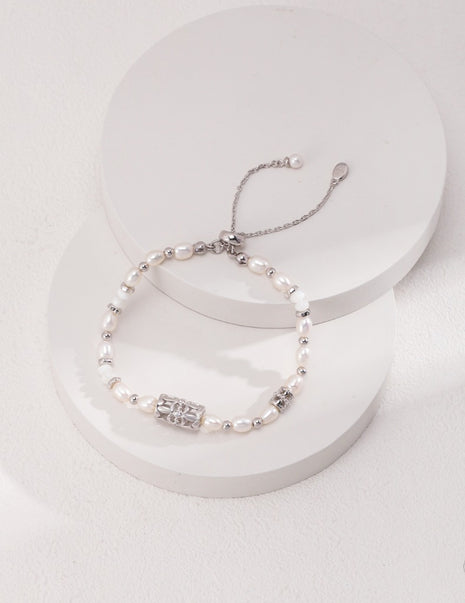 Sterling silver pearl bracelet SL0117
