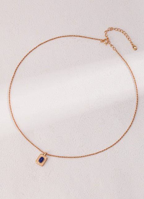 Sterling silver lapis necklace D0460-2