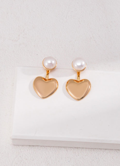 Sterling silver pearl earrings E01104-2