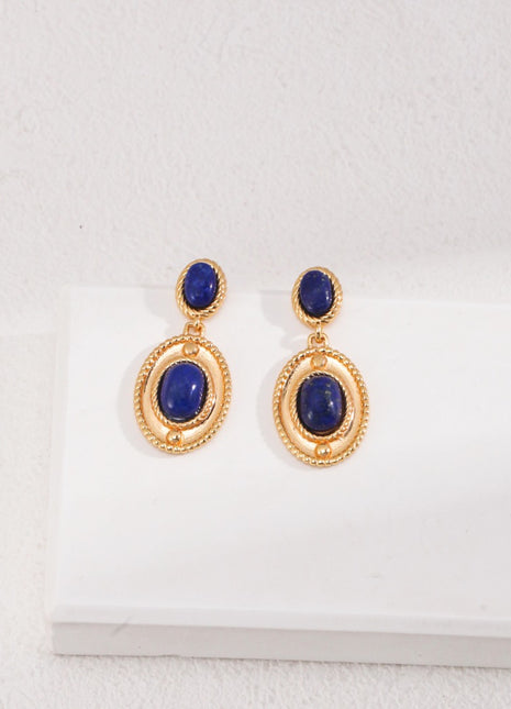 Natural lapis lazuli earrings E01107