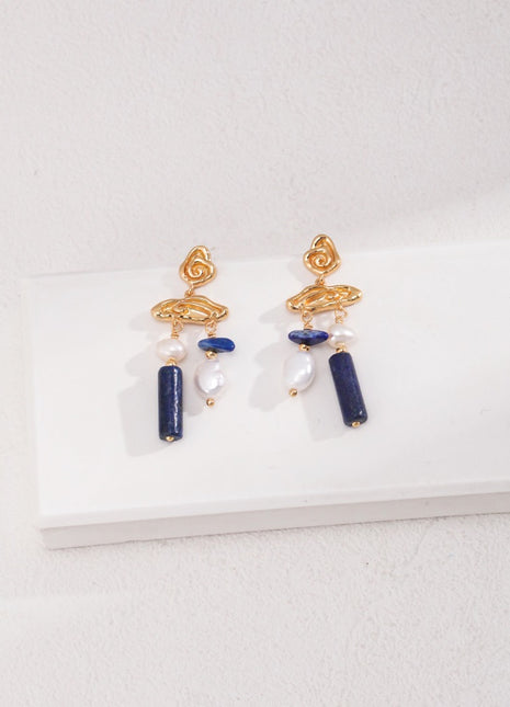 Sterling silver pearl earrings E01111-2