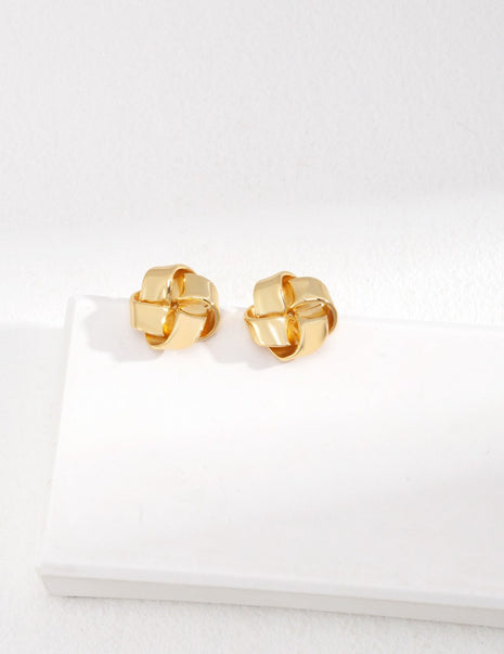 Golden Knot Earrings E01116-2