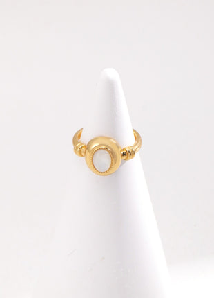 Sterling silver mother-of-pearl ring J0253-2
