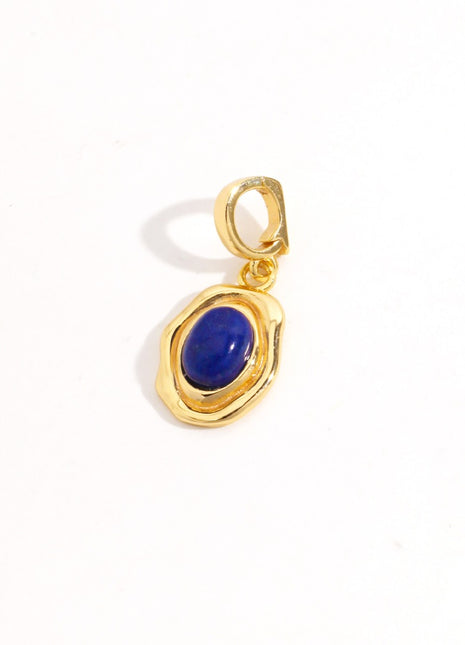Sterling silver lapis necklace pendant D0490-2