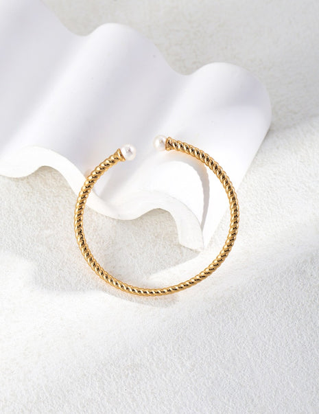 Sterling silver pearl bracelet S0051-2