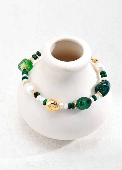 Sterling silver pearl agate bracelet SL0122-2