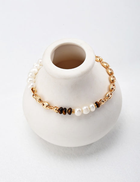 Sterling silver pearl bracelet sl0114