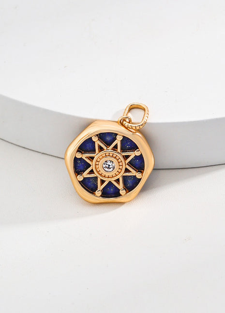 Sterling silver lapis necklace D0499-2