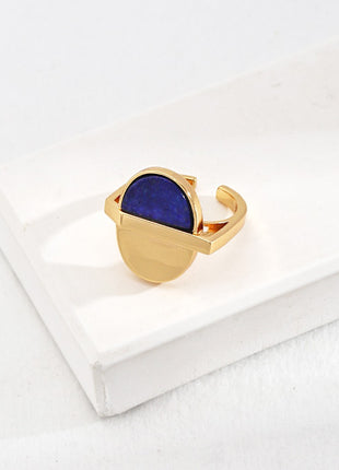 Sterling silver lapis ring J0255-2