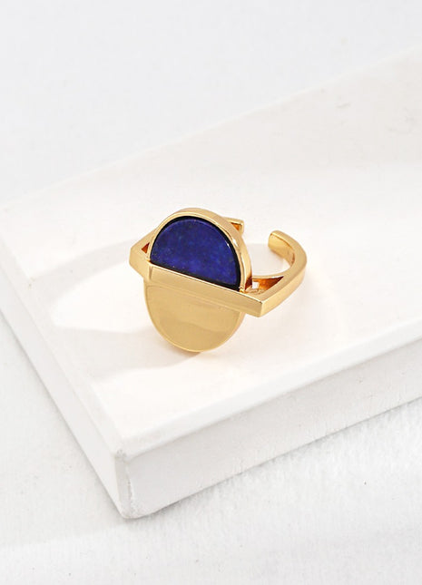 Sterling silver lapis ring J0255-2