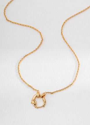 Silver minimalist necklace D0504-2