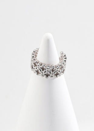 Pure silver Chinese ring J0251