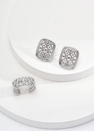 Pure silver Chinese ring J0251