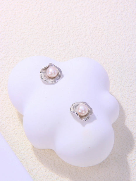 S925 Silver Flower Pearl Earrings CE0251