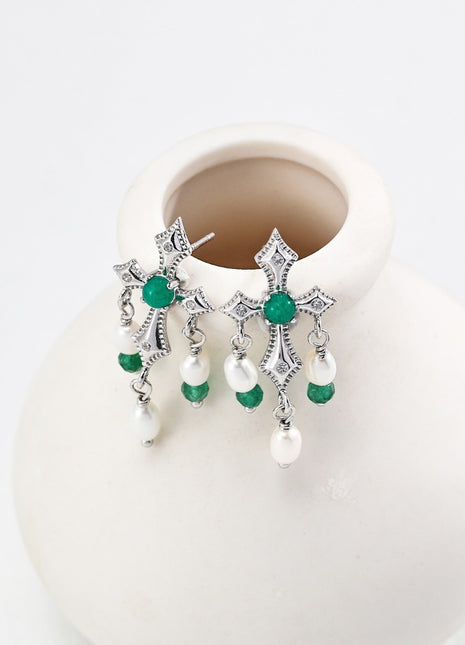 Sterling Silver Pearl Earrings E01155