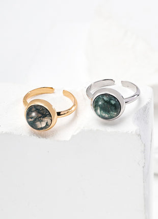Agate and Silver Ring J0256