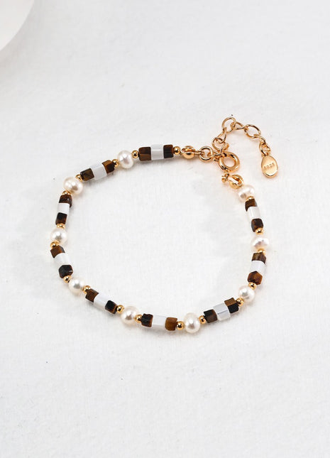 Sterling silver tiger eye bracelet SL0133-2