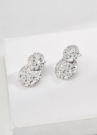 Pure silver earrings E01159