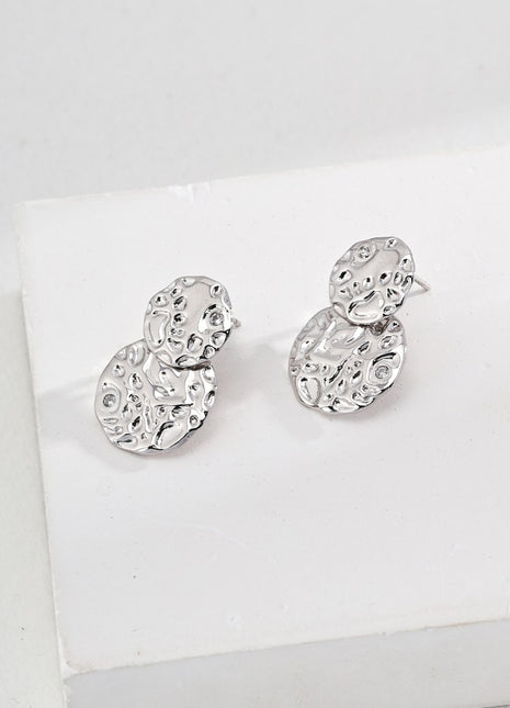 Pure silver earrings E01159