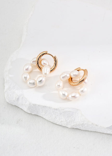 Sterling silver pearl earrings E01105-2