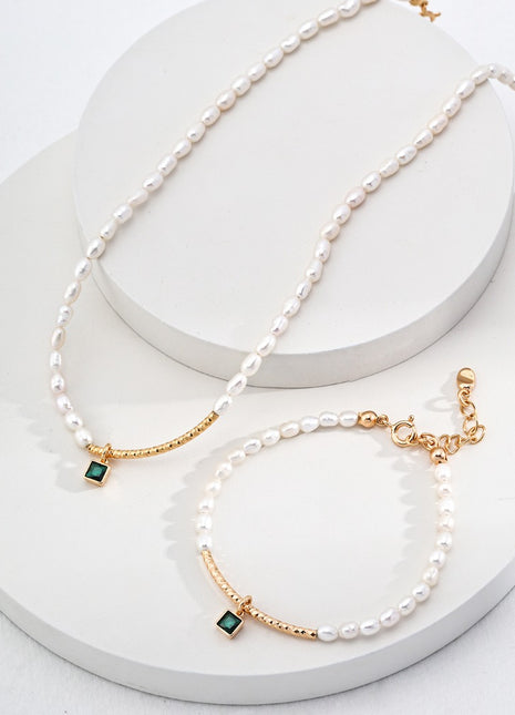 Sterling silver pearl bracelet SL0129