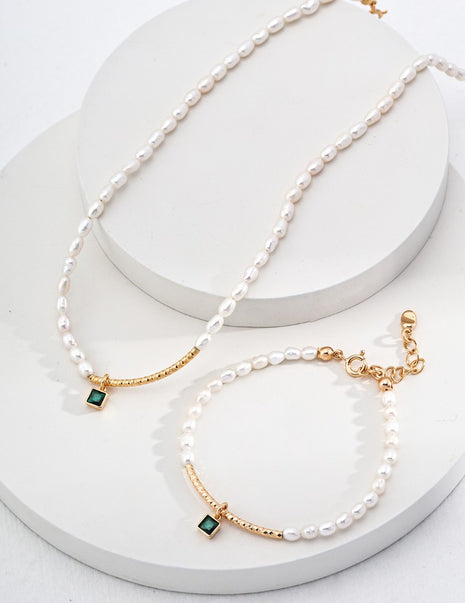 Sterling silver pearl bracelet SL0129