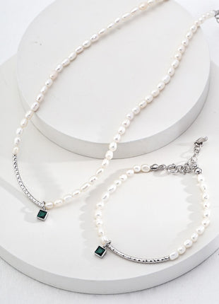 Sterling silver pearl bracelet SL0129