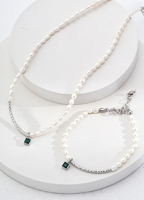 Sterling silver pearl bracelet SL0129