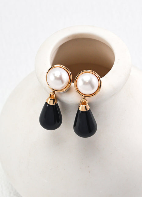 Sterling silver pearl agate earrings E01168