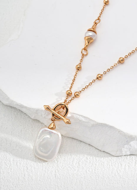 Natural pearl necklace D0467-2