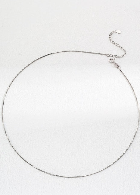 Pure silver box chain X0011-9