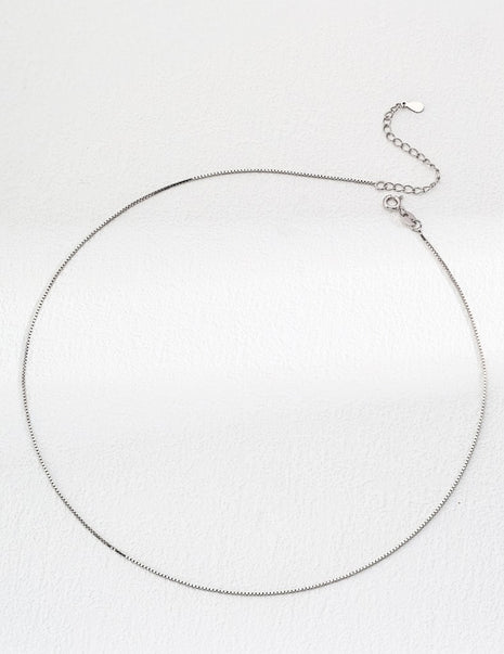 Pure silver box chain X0011-9