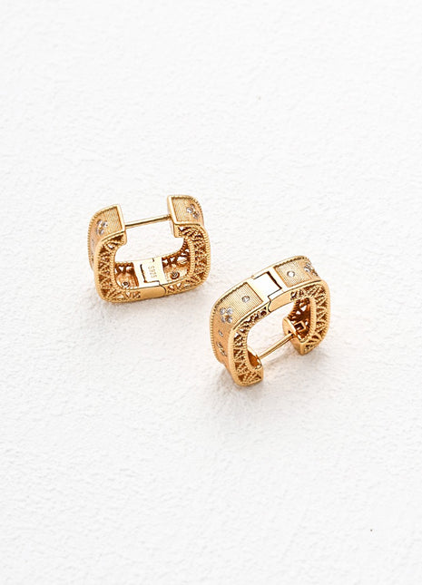 Pure silver vintage earrings E01181-2