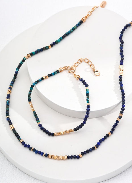 Sterling silver lapis lazuli bracelet SL0145-2